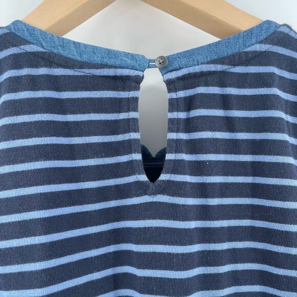 J.JILL Dress Size Small Denim Chambray Blue Jean Shift Shirttail Cotton Tencel - Picture 6 of 13